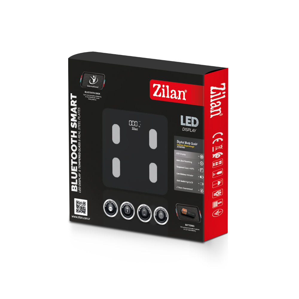 Zilan Smart Digital Body Scale Glass 180KG